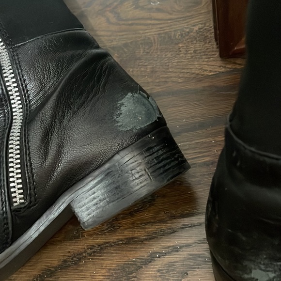 Michael kors MK black leather stretch zip up boot size 8 - Picture 3 of 7